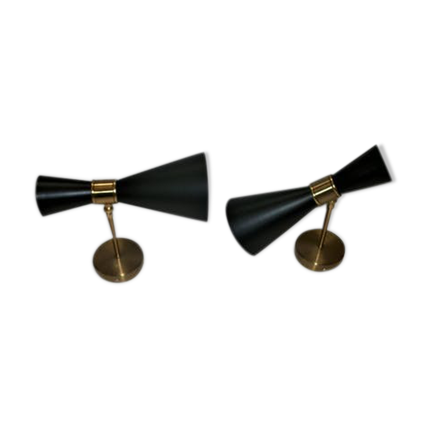 Paire d'appliques italiennes forme diabolo