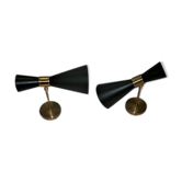 Paire d'appliques italiennes forme diabolo