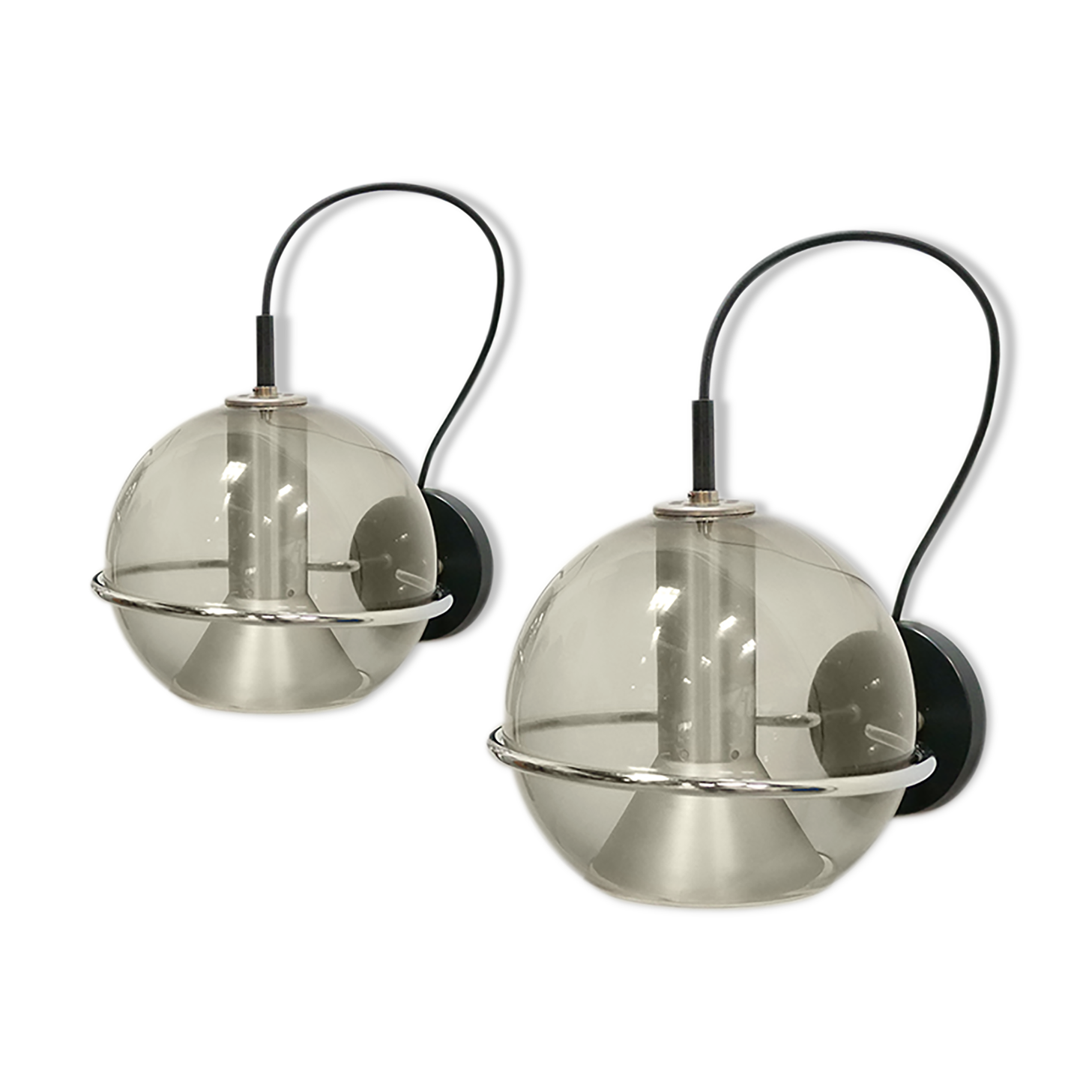 Pair of vintage wall sconces by Franck Ligtelijn for Raak editions