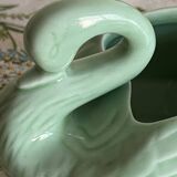 Almond green ceramic swan