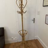 Rattan coat rack