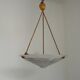 French Vintage Art Deco Style Hanging Ceiling Light – Clichy Glass Shade