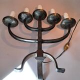 Candélabres à 5 lumières brutaliste 1950/1960.