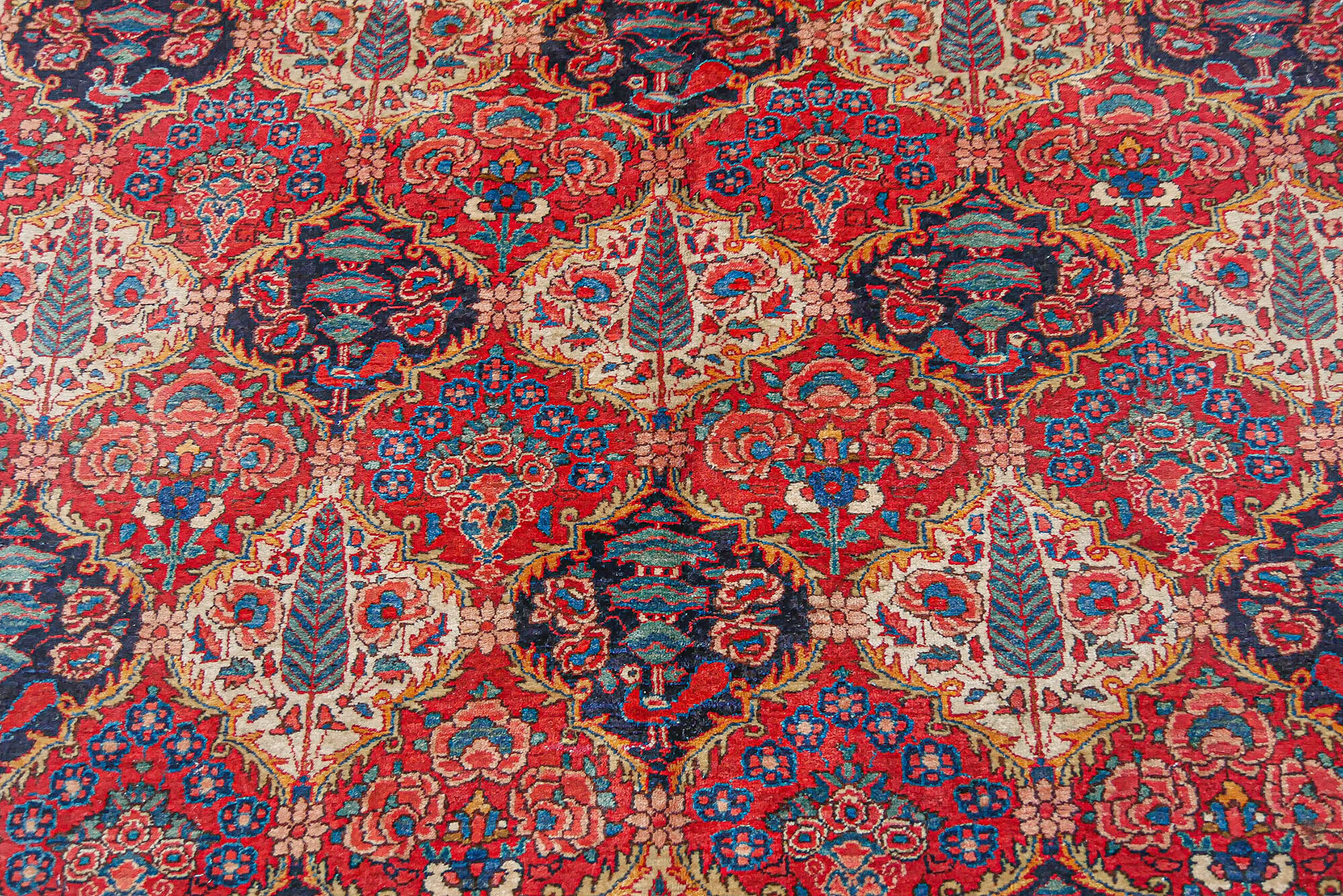 Ancient Persian Oriental rug handmade baktiari 3.00 x 2.07 m
