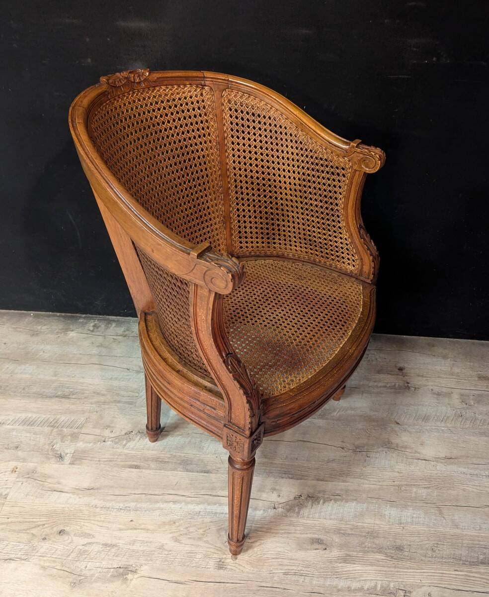 Louis XVI Caned Office Chair