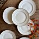 Set of 8 vintage dessert plates Moulin des Loups
