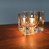 Vintage German table lamp in glass TA 14 Cube by Peill & Putzler, 1970s.