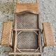 Chaise longue en rotin ancienne 20e siècle