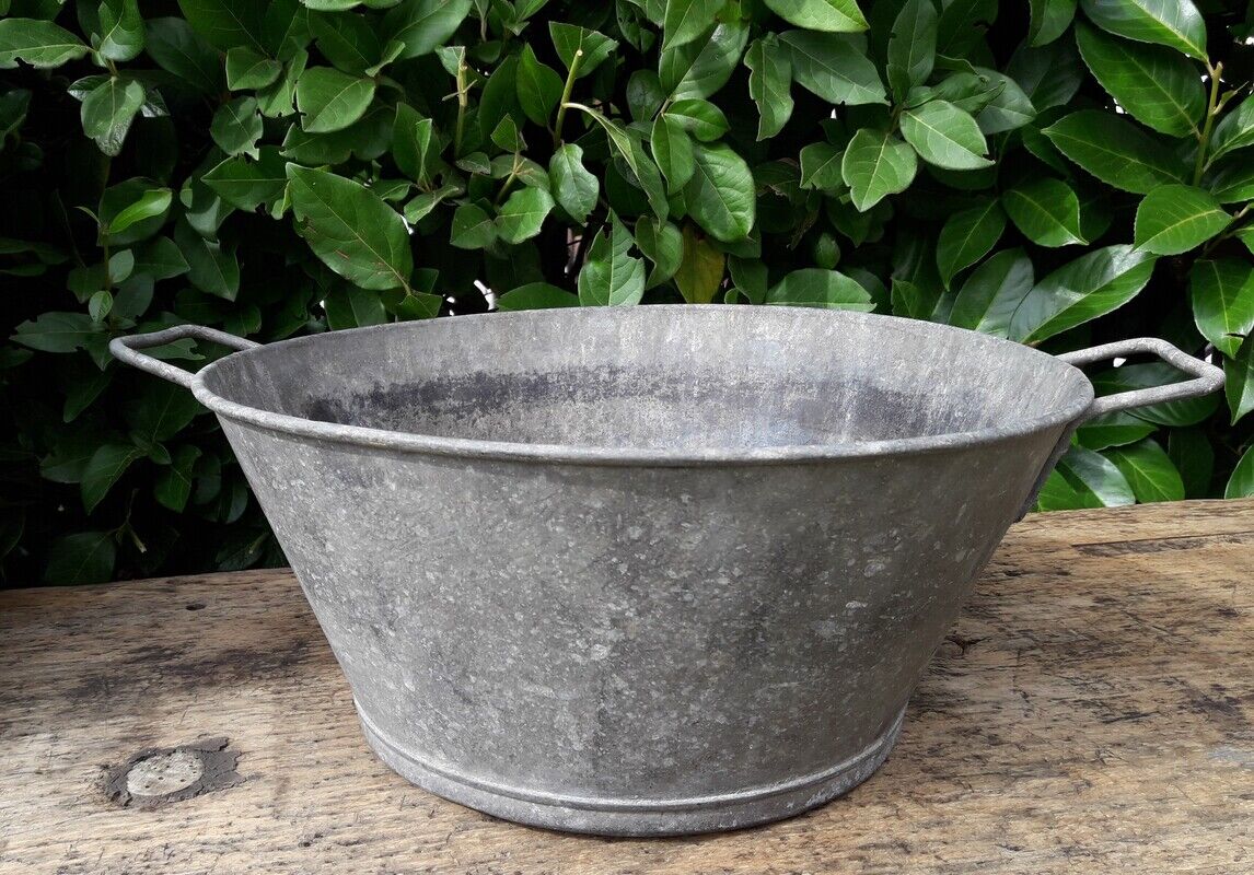 Washing basin diam41cm in zinc garden