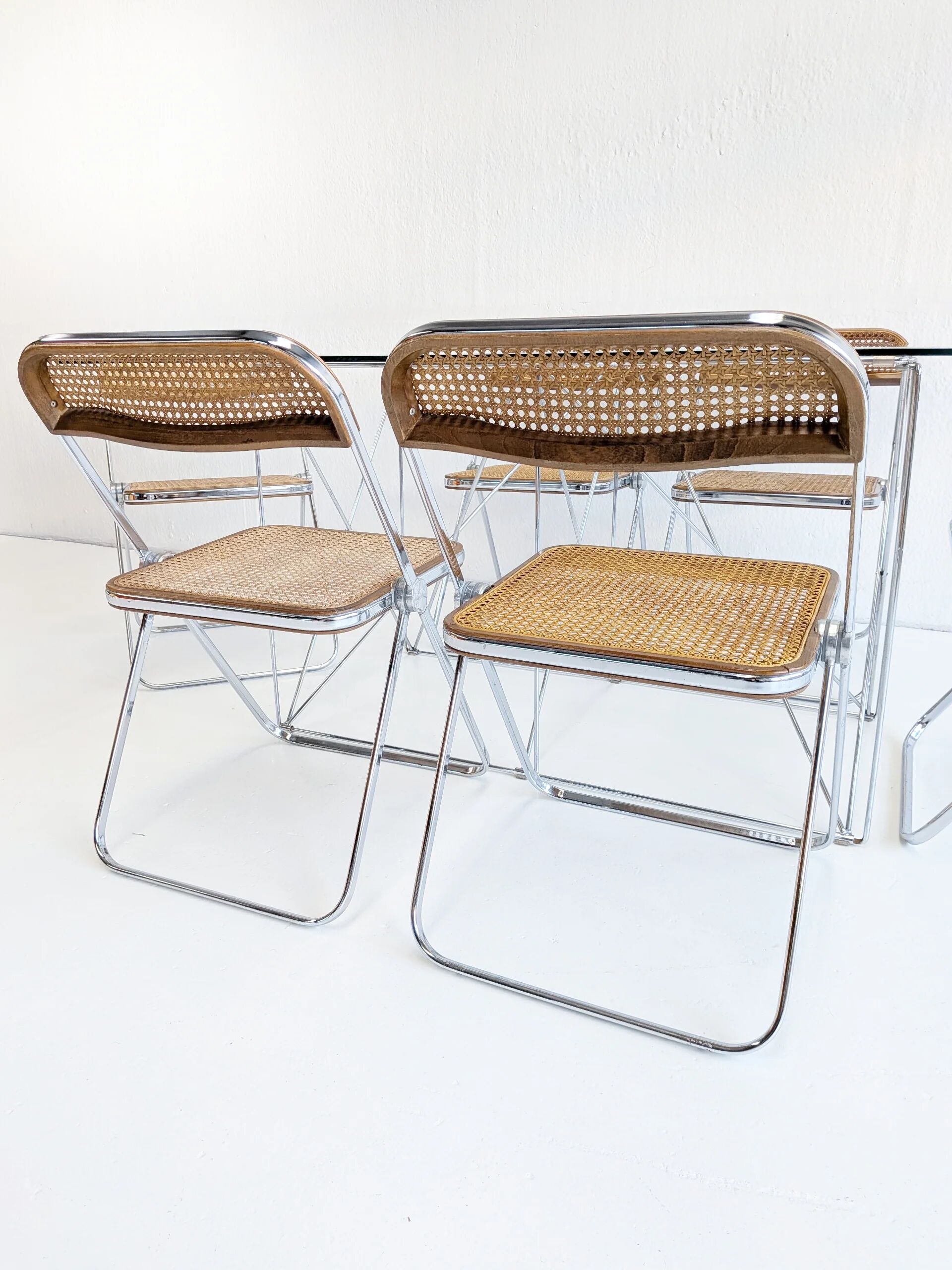 Ensemble de 6 chaises pliantes 'Plia' par Giancarlo Piretti pour Anonima Castelli années 1970