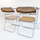 Set of 6 'Plia' folding chairs by Giancarlo Piretti for Anonima Castelli 1970s