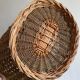 Panier osier gris vert
