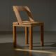 Chaise italienne en bois et osier