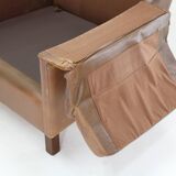 1970s Pair of Brown Leather Armchairs, Denmark