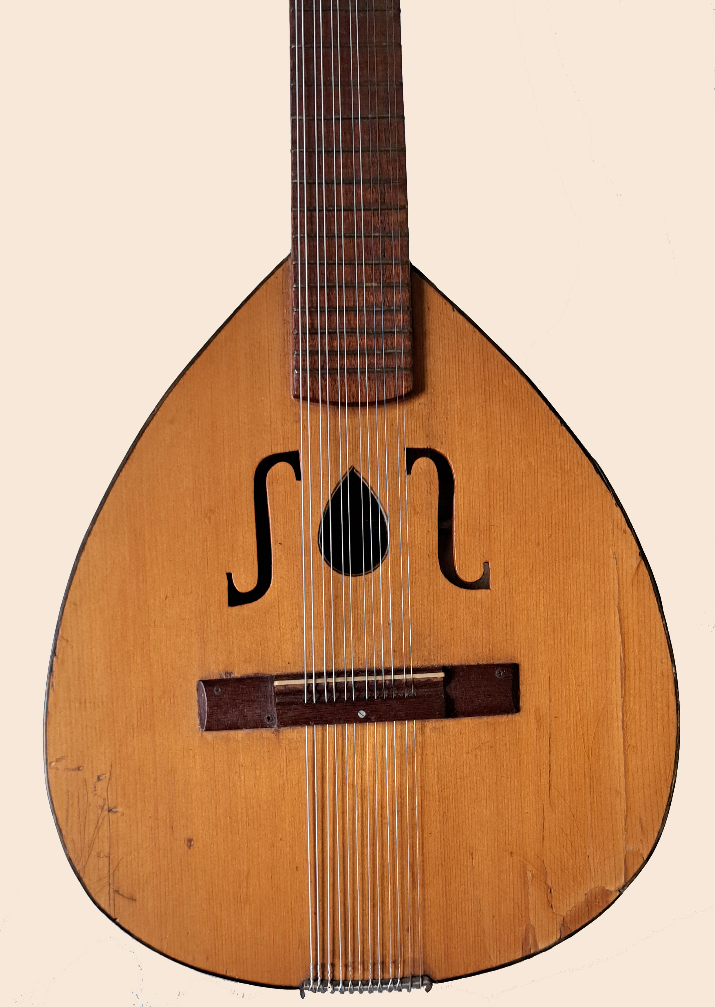 Antique instrument castellano laùd 12 strings (bandurria) - spain 1960s