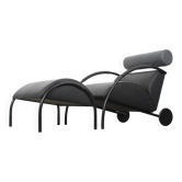 Set aus postmodernem Zyklus-Sessel und Fußhocker von Peter Maly für COR