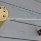 Lampe applique tuyau rotule vintage 1950 laiton