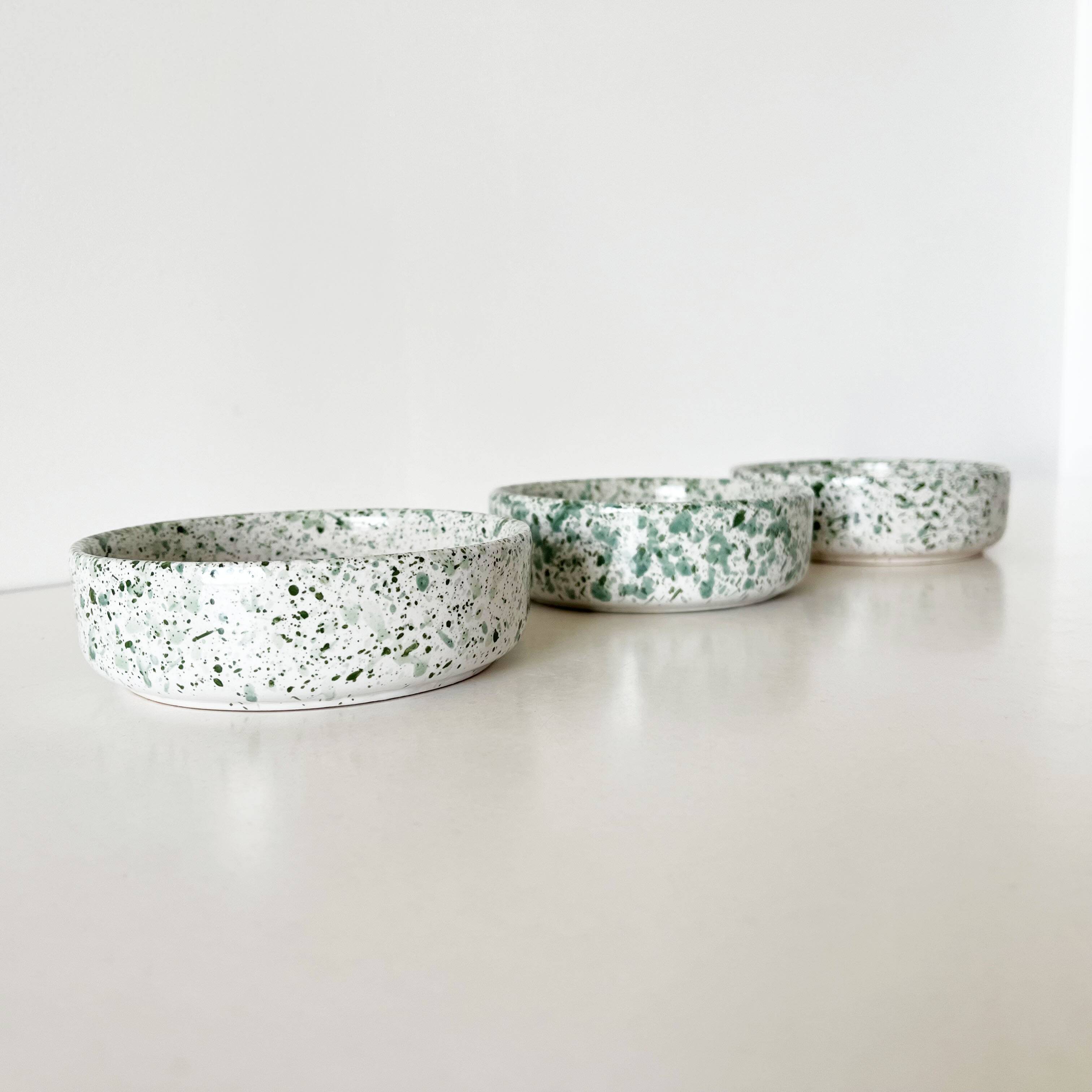 Set of 3 terrazzo ceramic cups