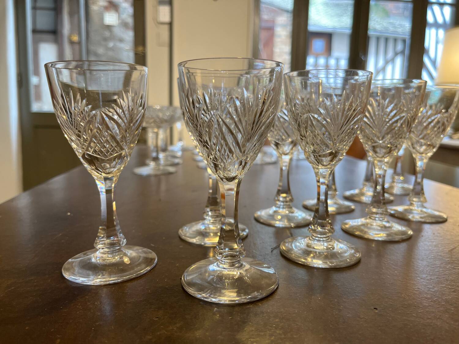 Beau lot de verres en cristal de Saint Louis