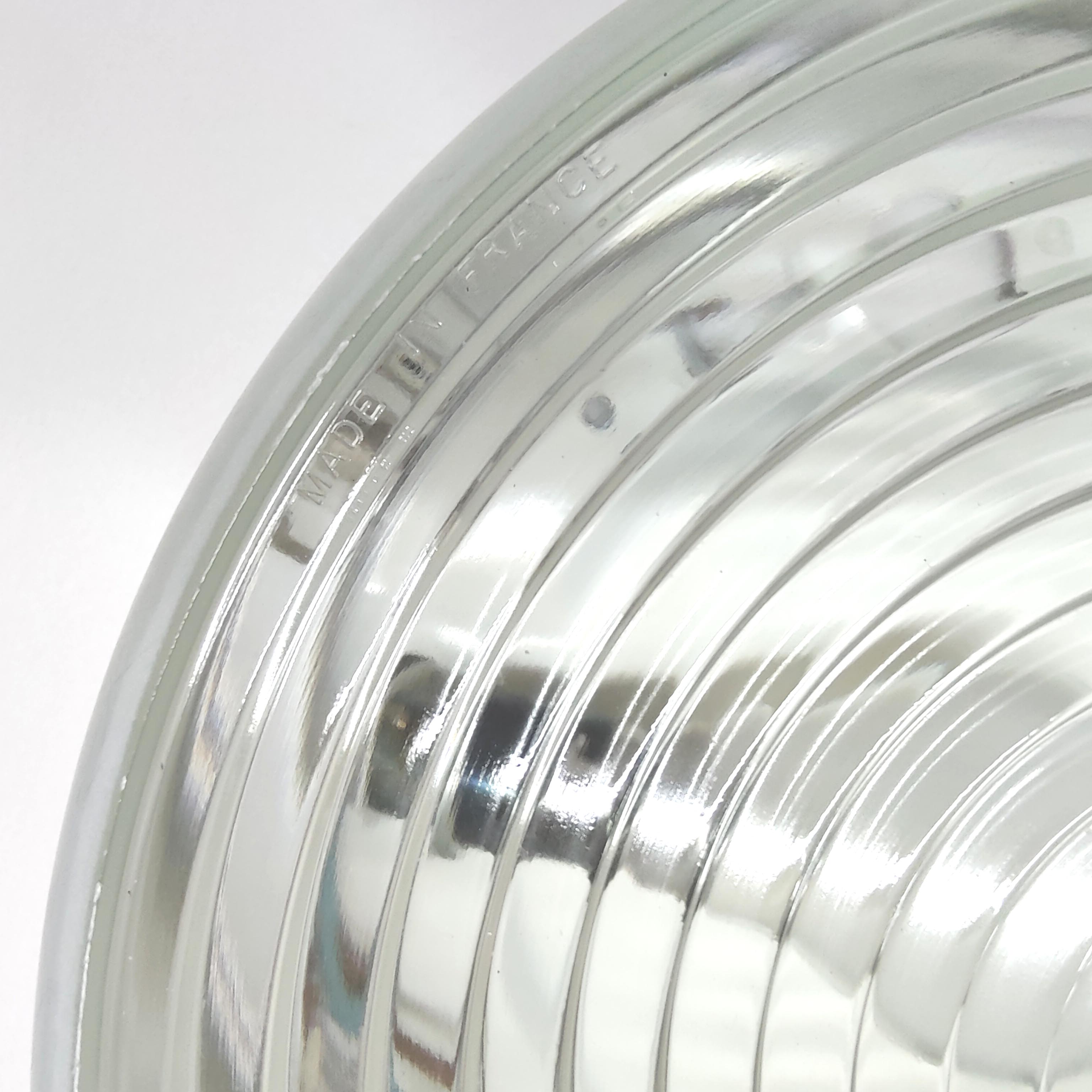 Ceiling lamp or wall lamp Holophane white opaline glass 1970 diameter 30cm