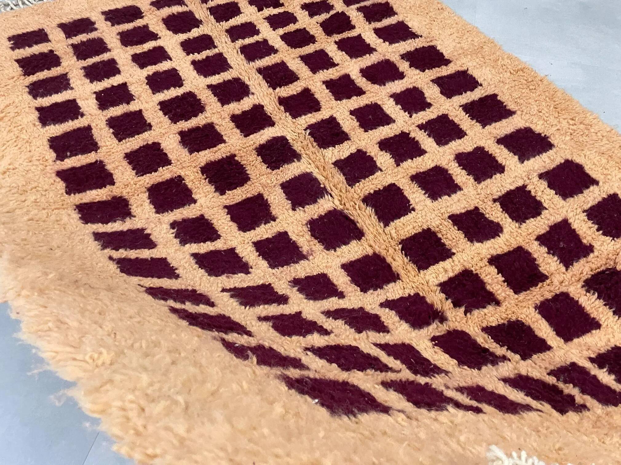 Handmade wool rug Morocco 3 x 2 m