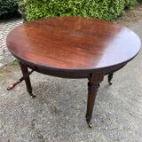 English table in solid mahogany, early twentieth