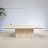 Rectangular travertine coffee table