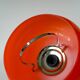 Orange opaline pendant light with metal arch, Design, 1970