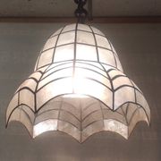 Mother-of-pearl and brass suspension, mid-20th century.