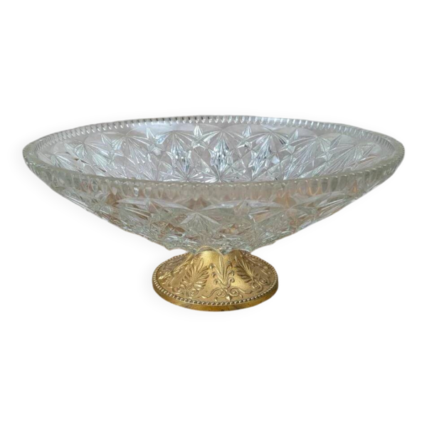 Coupe vintage sur pied en laiton