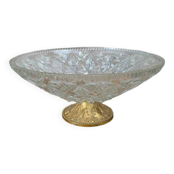 Coupe vintage sur pied en laiton