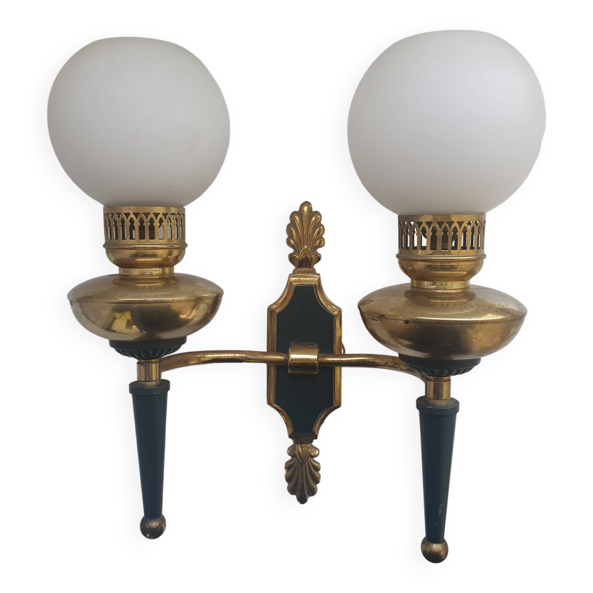 Large empire style double light wall light
