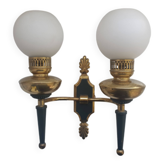 Large empire style double light wall light
