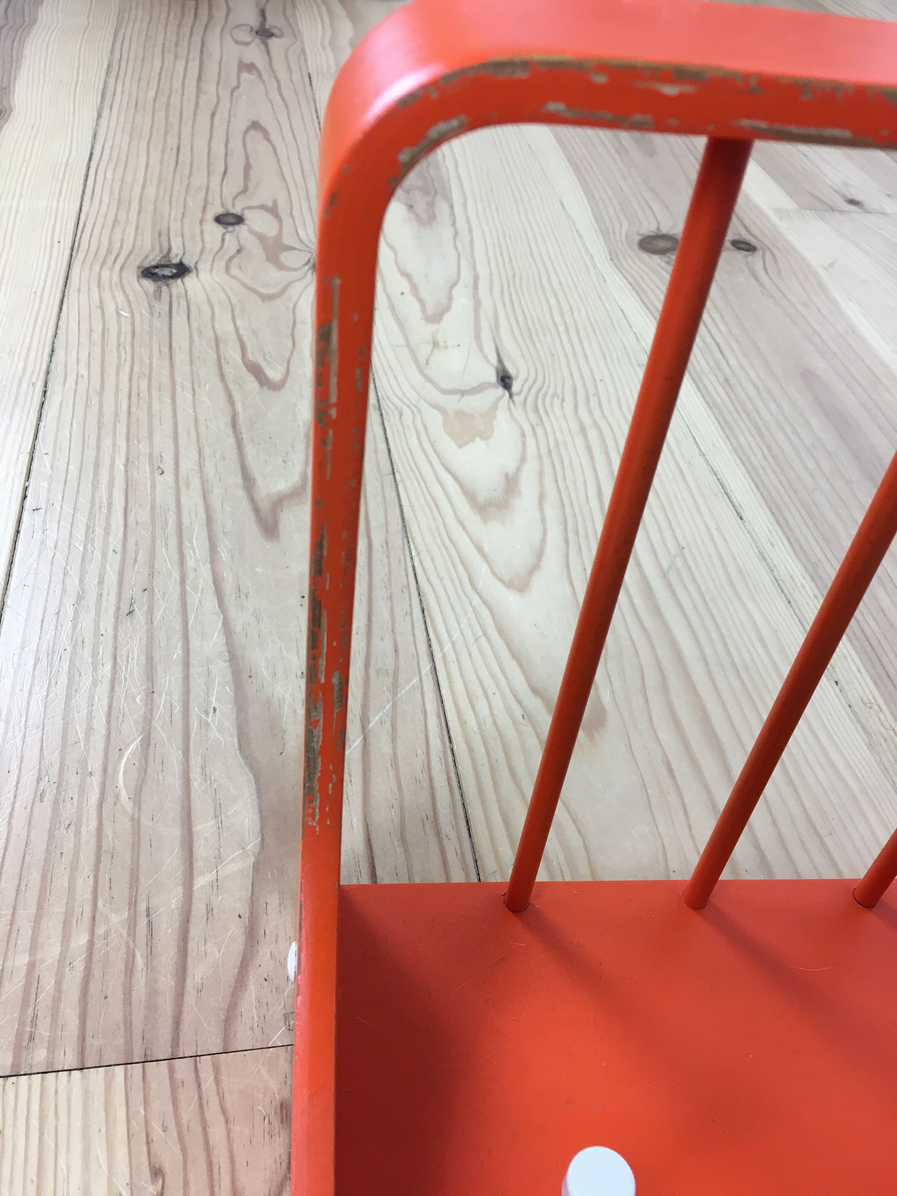 Space age wall coat holder with its tablet 1970 orange