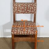 Suite of 4 oak chairs, monastic taste – early twentieth