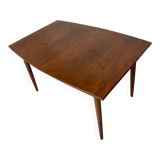 Table de salle à manger extensible en teck, style danois vintage des années 1950.
