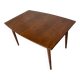 Table de salle à manger extensible en teck, style danois vintage des années 1950.