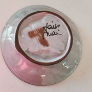 Vintage ceramic bowl – embossed grape pattern in slip style