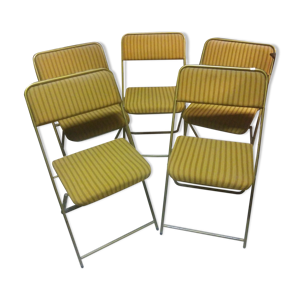 Série de 5 chaises Lafuma - pliantes