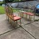 Italian brass dining table and chairs, 1970s, set of 7