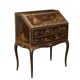 Antique Chinese-style walnut drop-leaf secretary cabinet, Italy, 20th century.