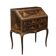 Antique Chinese-style walnut drop-leaf secretary cabinet, Italy, 20th century.