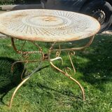 Wrought iron garden table