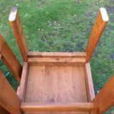 Set of 6 vintage chairs in solid pine.