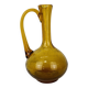 Vintage amber bubble glass vase