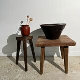 Brutalist ochre terracotta pot