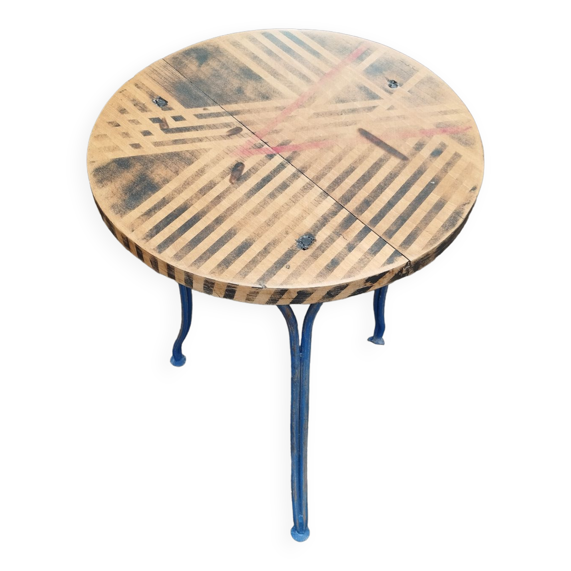 Industrial pedestal table