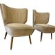 Ensemble de 2 fauteuils cocktail vintage / fauteuils / petits fauteuils