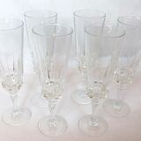 Champagne flutes cut crystal Cristal d'Arques Chantelle Lady victoria