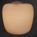 Medium-sized Scandinavian pendant light in opaline - 1960s